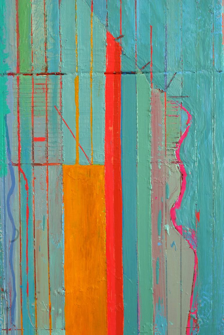 Original Conceptual Cities Painting by Ashley Hanson
