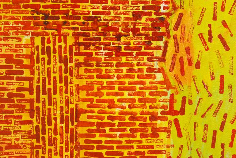 Original Abstract Cities Painting by Ashley Hanson