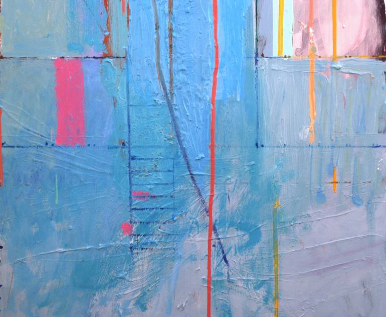Original Abstract Cities Painting by Ashley Hanson
