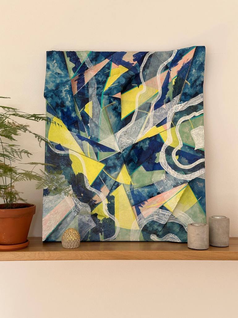 Original Art Deco Abstract Painting by Annika Tepaskent