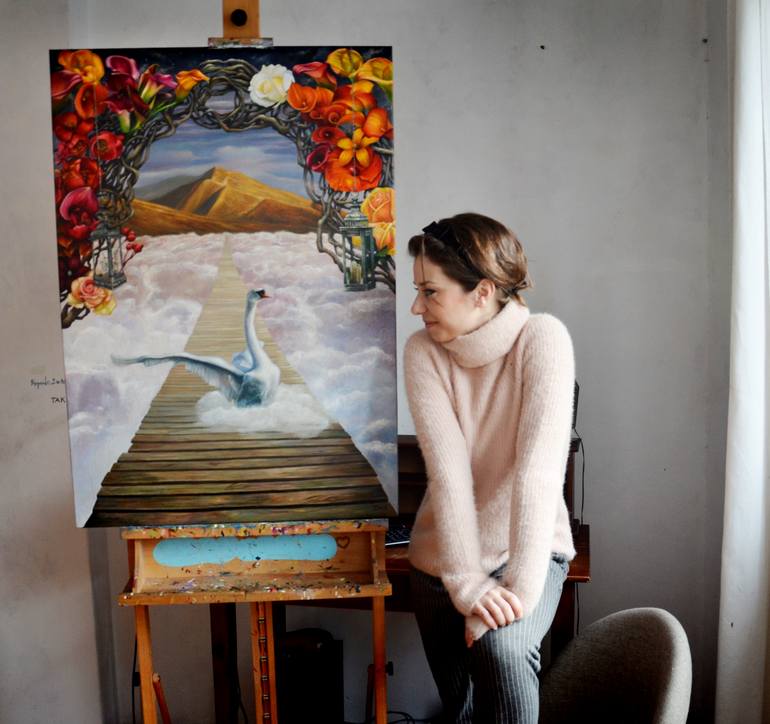 Original Surrealism Fantasy Painting by Agnieszka Osak