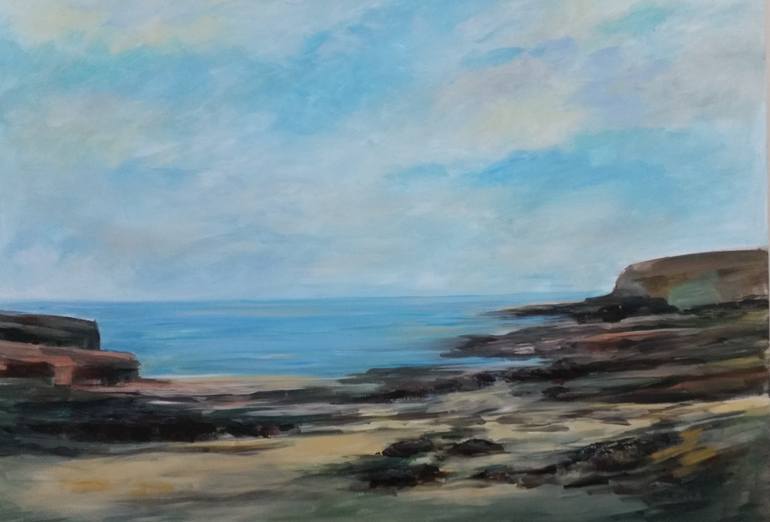 Rocky Coastline Painting by Romaine Kaufman Saatchi Art