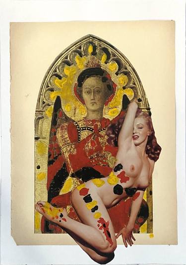 Original Conceptual Pop Culture/Celebrity Collage by Carlos Schongut