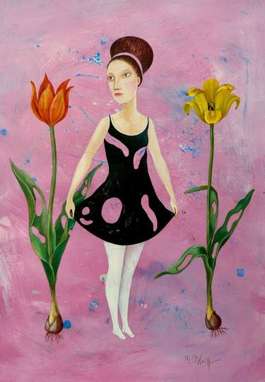 Original Figurative Women Paintings by Rita Wolff