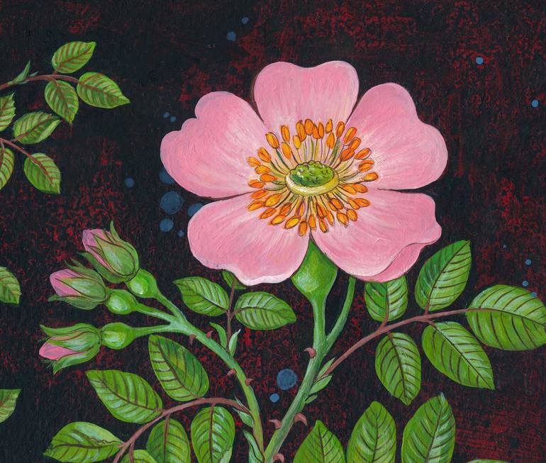 Original Fine Art Botanic Painting by Rita Wolff