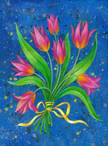 Print of Fine Art Floral Paintings by Rita Wolff