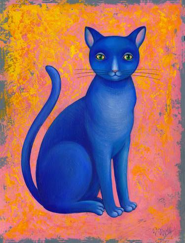 Blue cat thumb