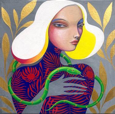 Original Art Deco People Paintings by Rita Wolff