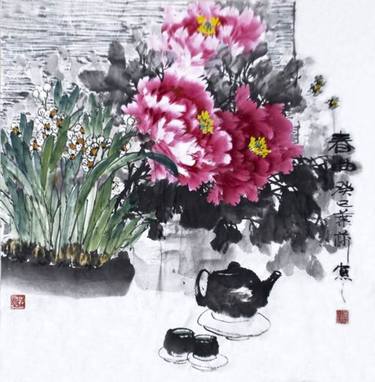 Original Floral Paintings by Xue Xang