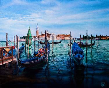 Original Realism Cities Paintings by Michel Rossi