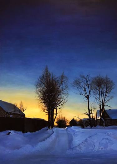 Painting "Evening of january" thumb