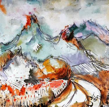 Print of Expressionism Landscape Paintings by Stefan DIMOVSKI