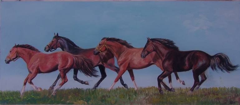 Original Realism Horse Painting by Bayarma Dashiyeva