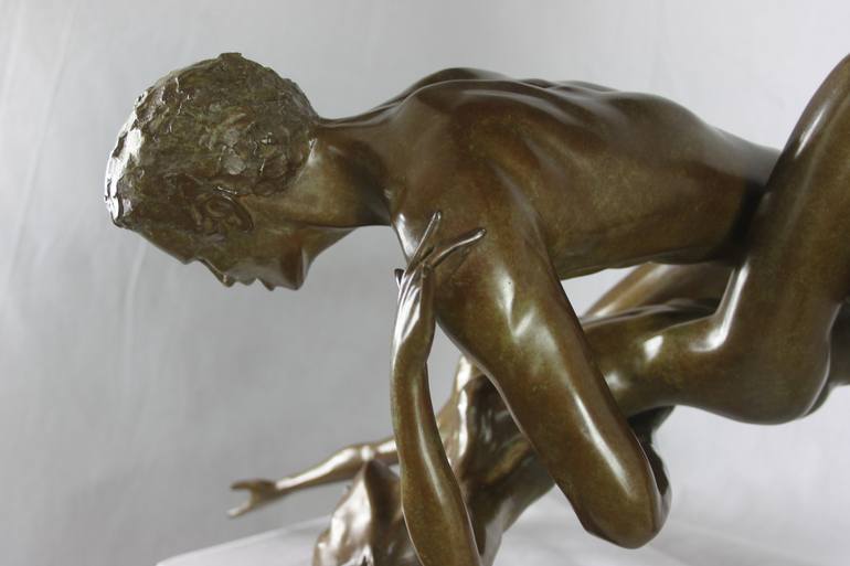 Original Figurative Nude Sculpture by REMI COUDRAIN