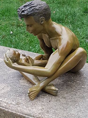 Original Figurative Men Sculpture by REMI COUDRAIN