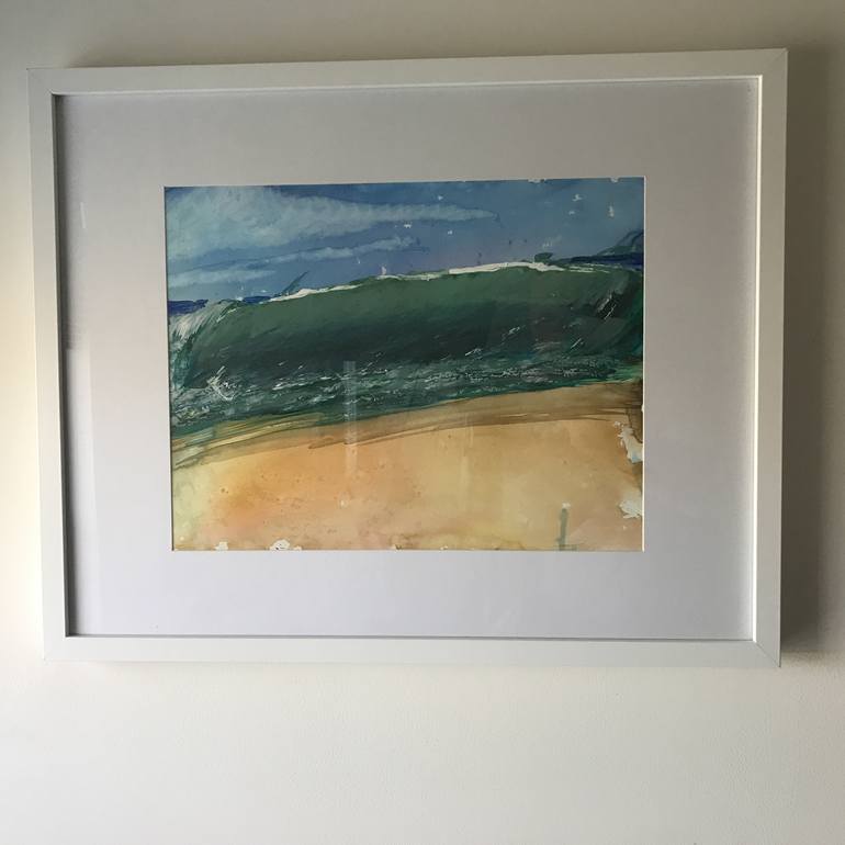 Original Impressionism Beach Painting by Christopher Vasil