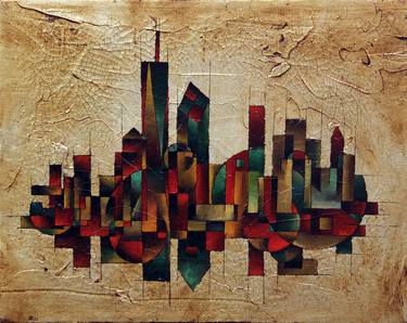 Print of Abstract Cities Paintings by Vlad Zabavskiy