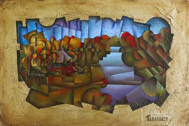 Print of Cubism Landscape Paintings by Vlad Zabavskiy