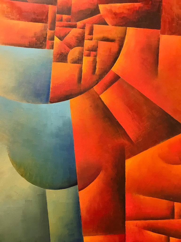 Original Abstract People Painting by Vlad Zabavskiy