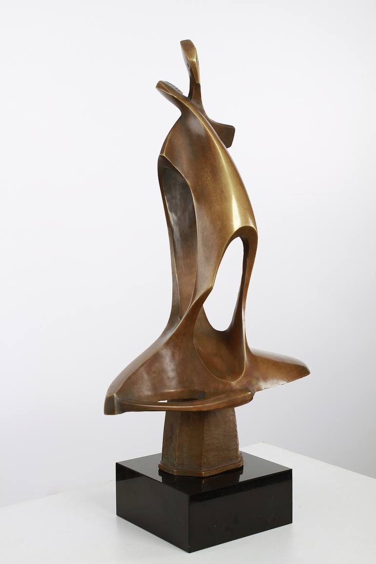 Original Art Deco Abstract Sculpture by Mircea Puscas