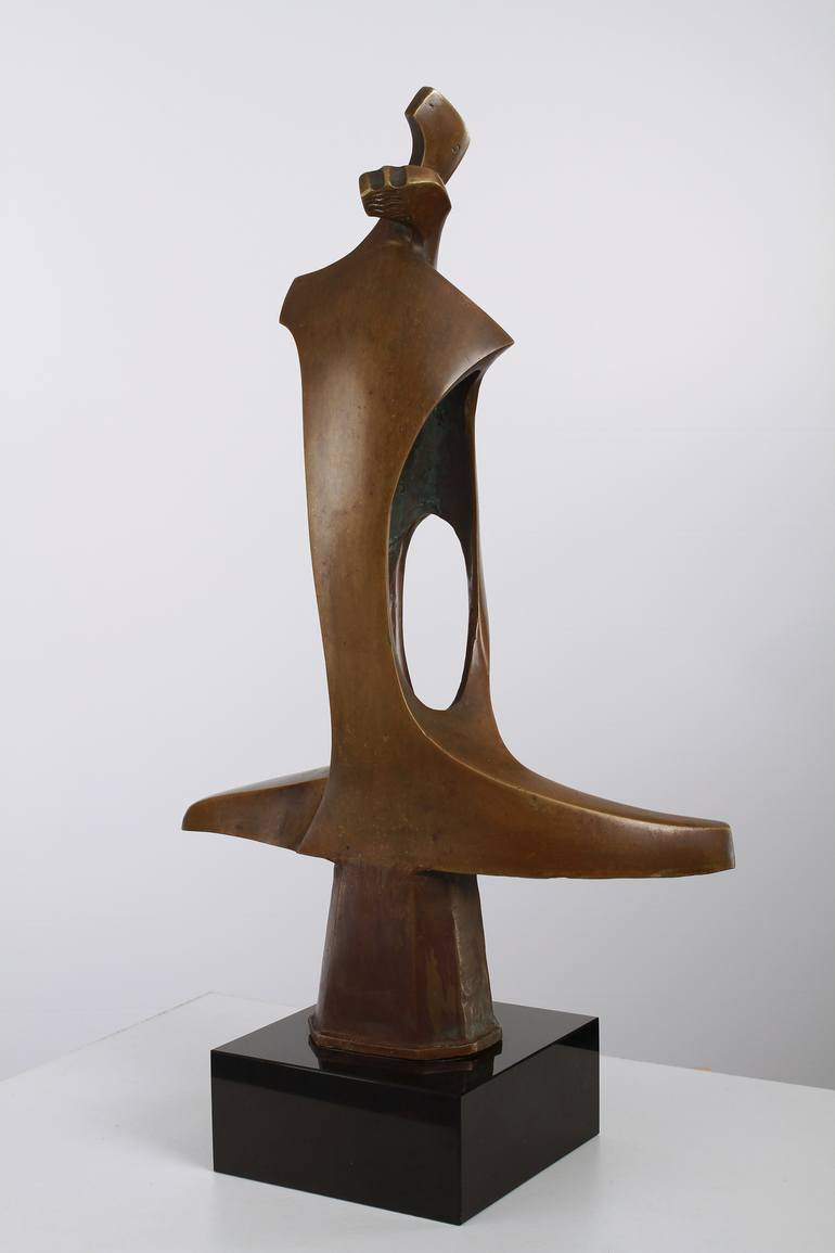 Original Art Deco Abstract Sculpture by Mircea Puscas