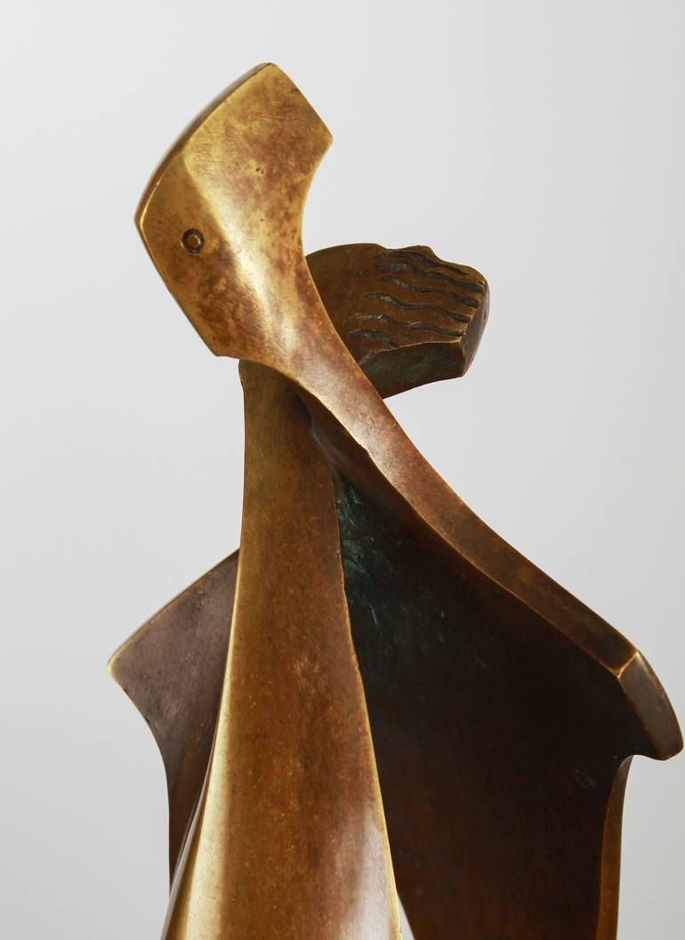 Original Art Deco Abstract Sculpture by Mircea Puscas