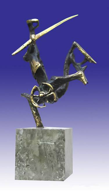 Original Art Deco Abstract Sculpture by Mircea Puscas