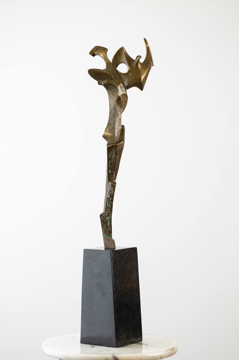 Original Art Deco Abstract Sculpture by Mircea Puscas