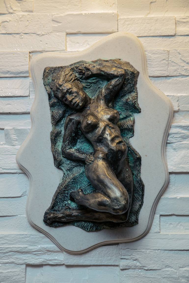 Original Art Deco Nude Sculpture by Mircea Puscas