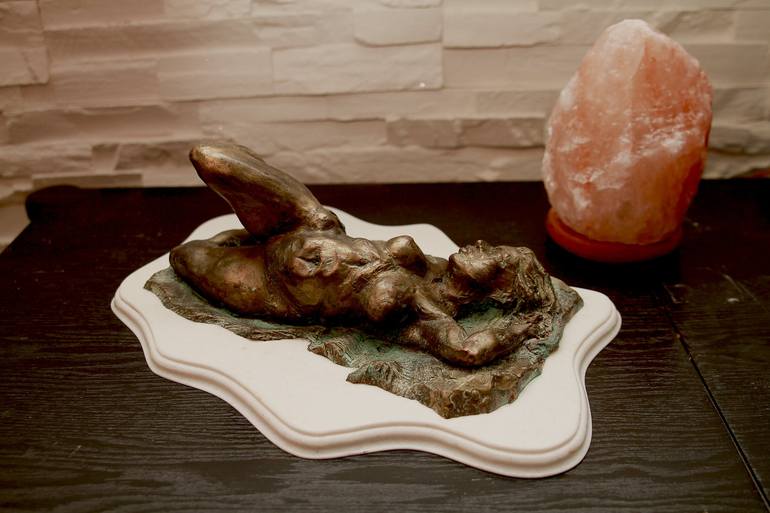 Original Art Deco Nude Sculpture by Mircea Puscas