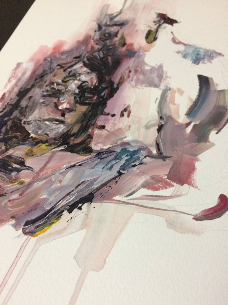 Original Modernism People Painting by Enon De Belen