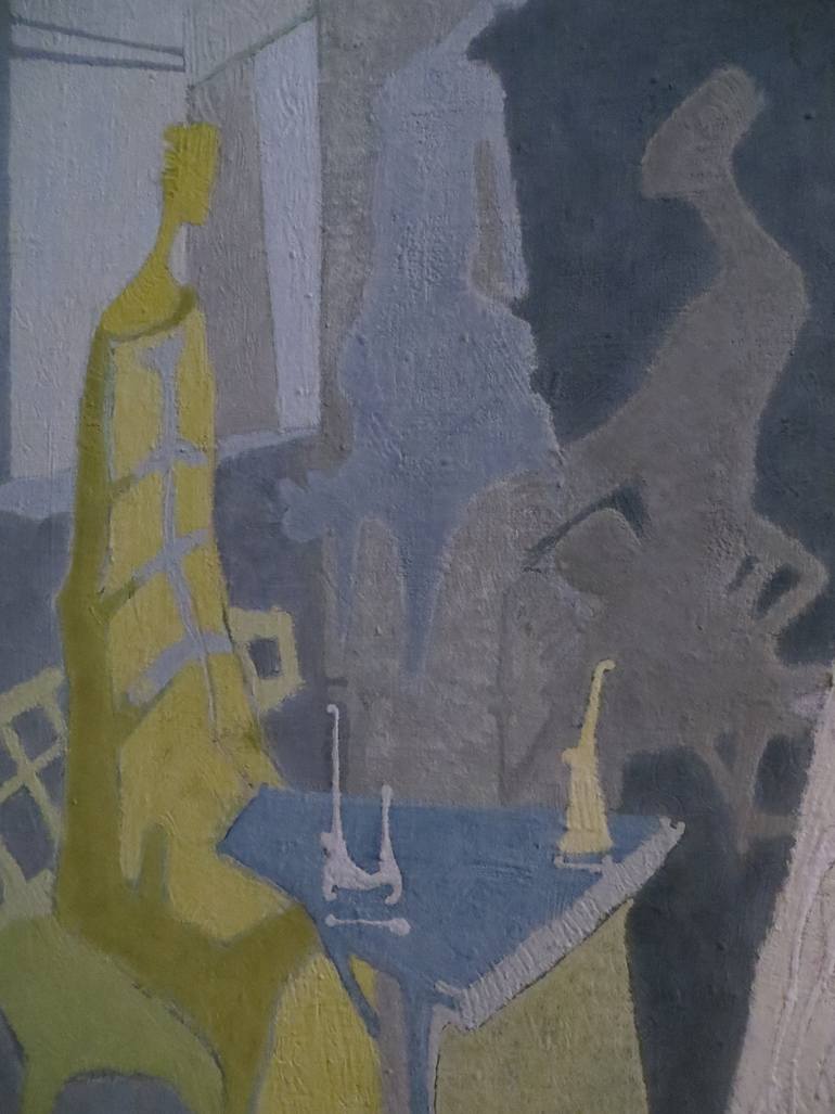 Original Art Deco People Painting by Mariana Bondarciuc