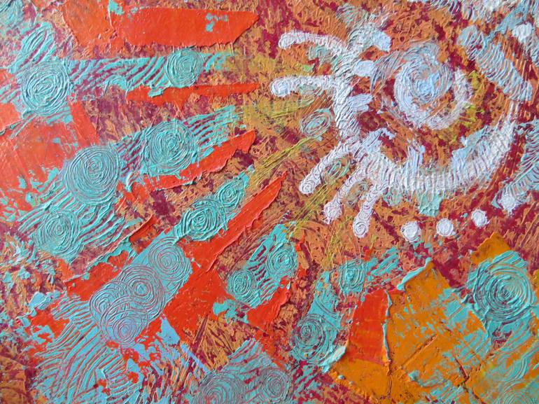 Original Abstract Expressionism Floral Painting by Mariana Bondarciuc