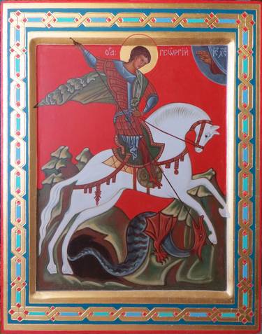 Saint George The Victorious~ Icon Sacred Art thumb