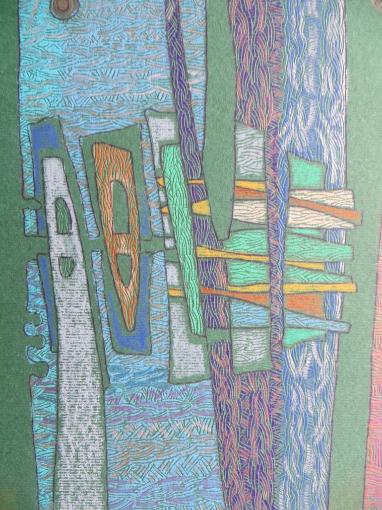 Original Folk Geometric Printmaking by Mariana Bondarciuc