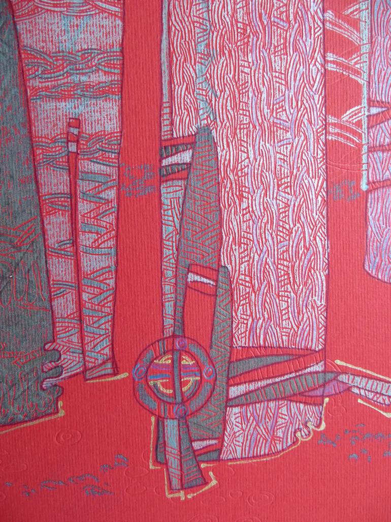 Original Conceptual Calligraphy Drawing by Mariana Bondarciuc
