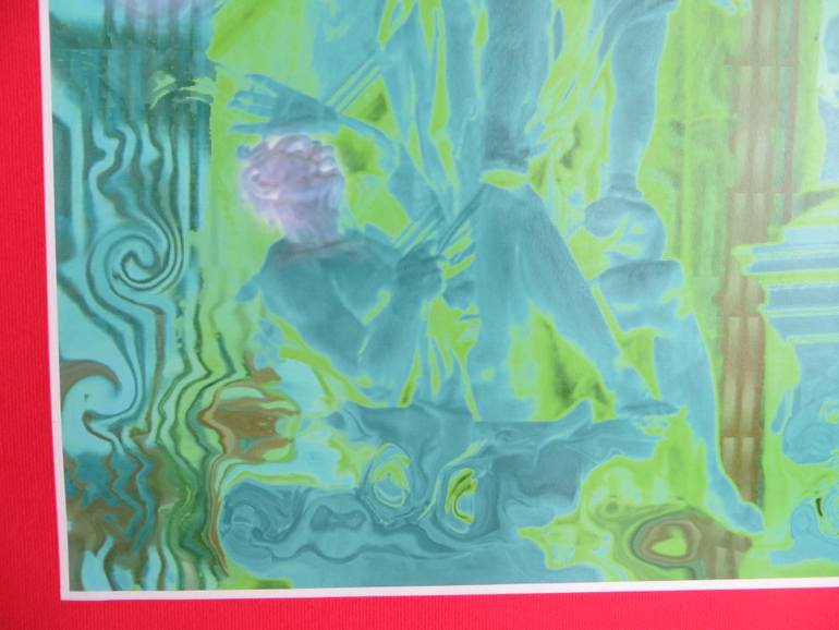 Original Abstract Expressionism Classical mythology Mixed Media by Mariana Bondarciuc