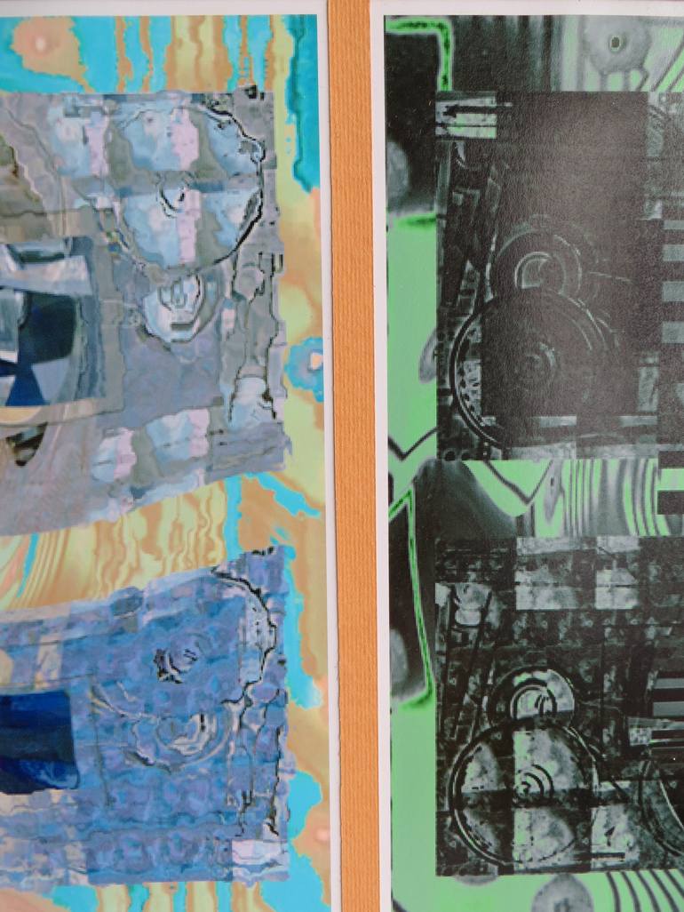 Original Abstract Expressionism Technology Mixed Media by Mariana Bondarciuc