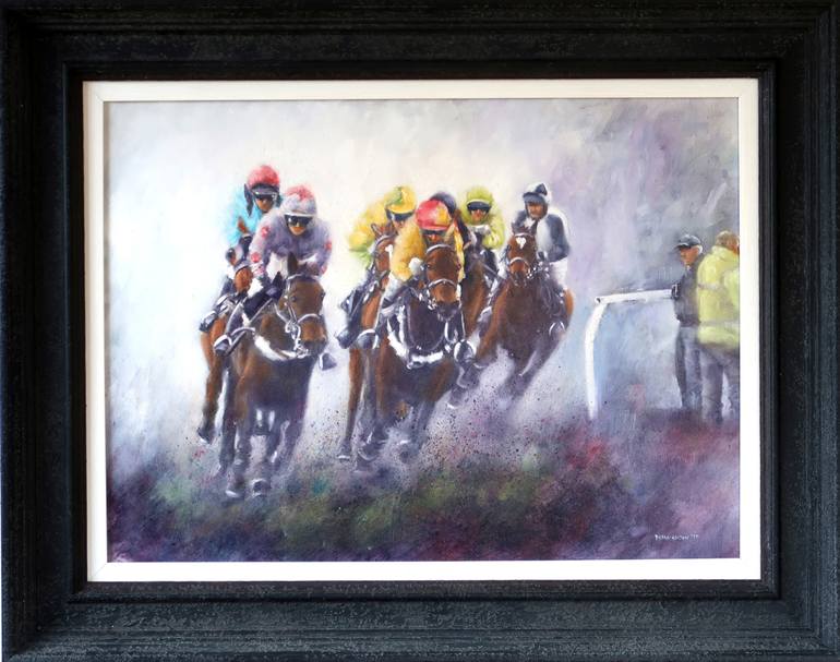 Original Impressionism Horse Painting by Brian Halton