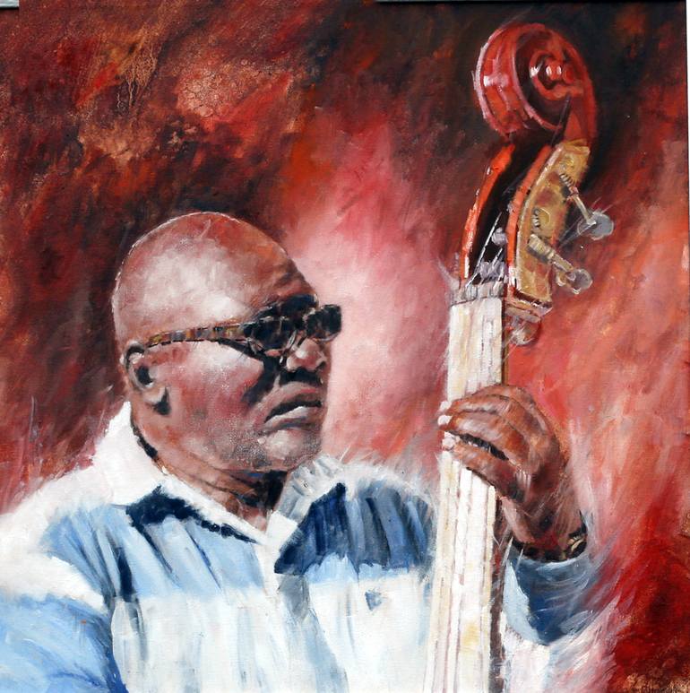 Bass Player Painting by Brian Halton | Saatchi Art