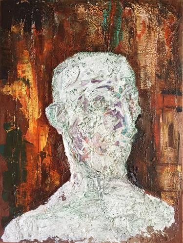 Original Abstract Expressionism Portrait Paintings by Tiberius Papp