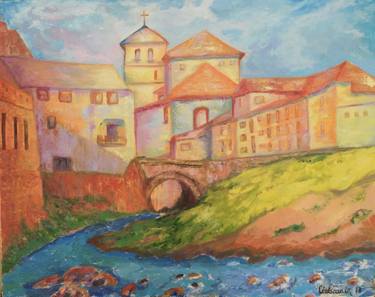 Original Expressionism Cities Paintings by ciobanu veronica