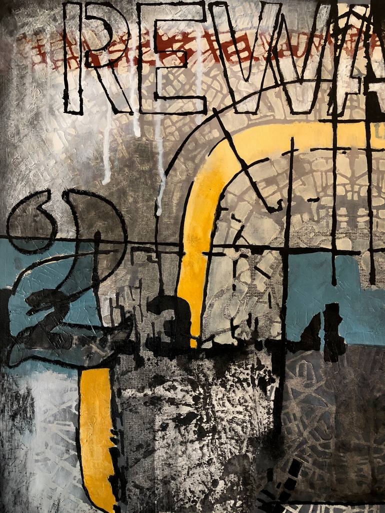 Original Abstract Expressionism Abstract Drawing by G Kustom Kuhl