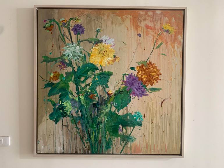 Original Art Deco Still Life Painting by Thanh Hien Vu