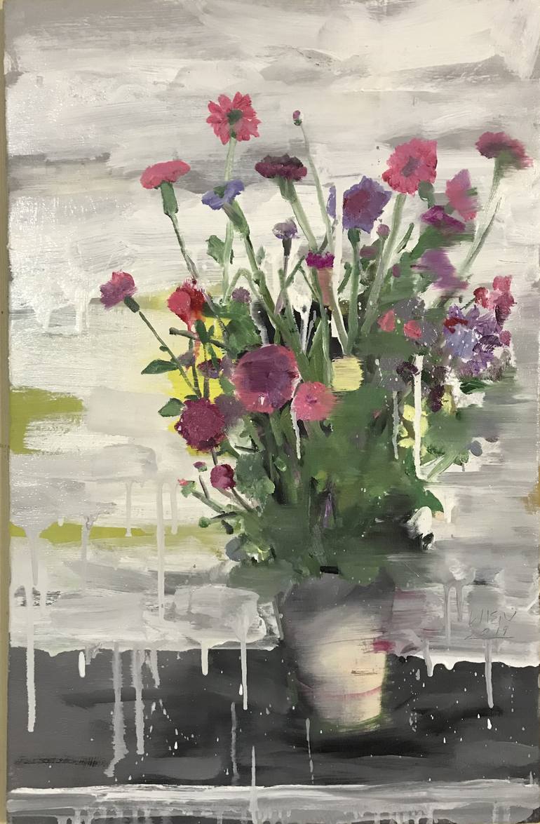 flower - day 1 Painting by Thanh Vu | Saatchi Art