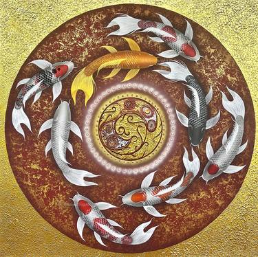 Lucky koi fish painting - Anita - Paintings & Prints, Animals, Birds, & Fish,  Aquatic Life, Fish, Freshwater Fish - ArtPal