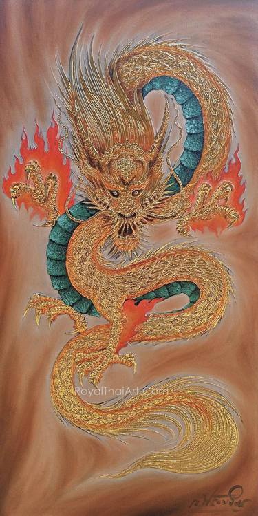 Golden Dragon Painting thumb