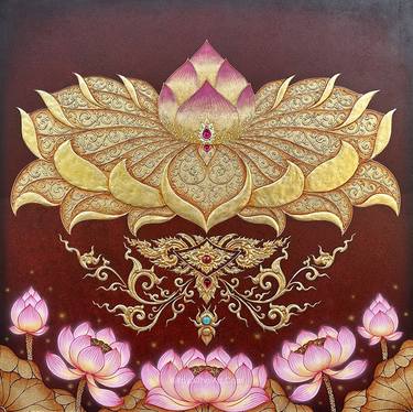 Original Floral Paintings by Nannapha Aiamlaaiad