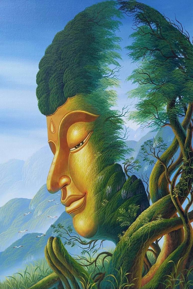 Buddha Nature Painting Nannapha Aiamlaaiad | Saatchi Art