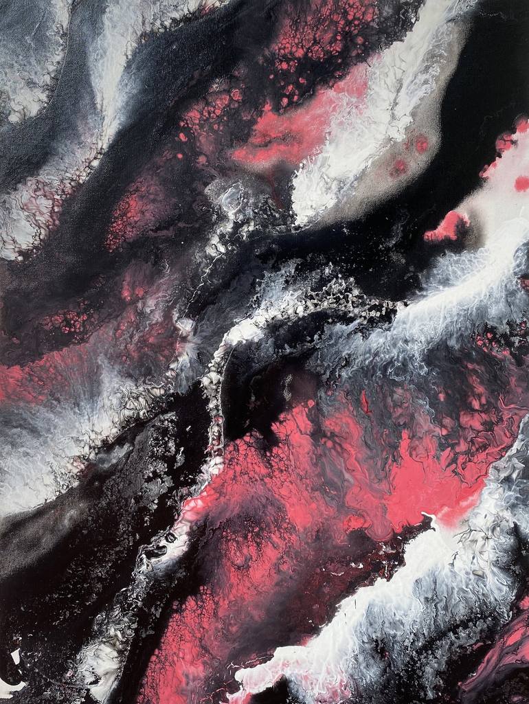 Original Abstract Expressionism Abstract Paintings by Nannapha Aiamlaaiad